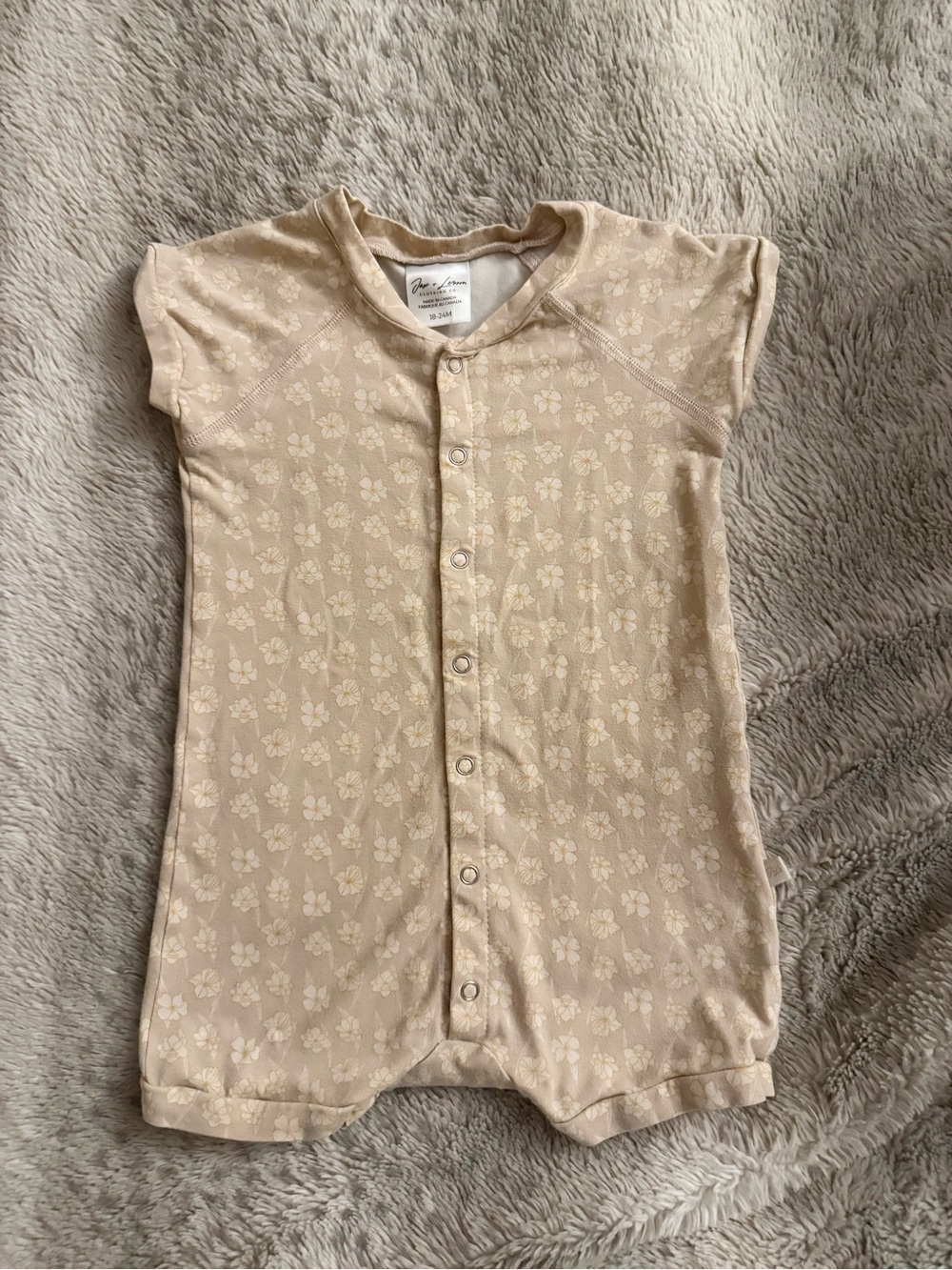 Jax + Lennon Neutral Floral Romper